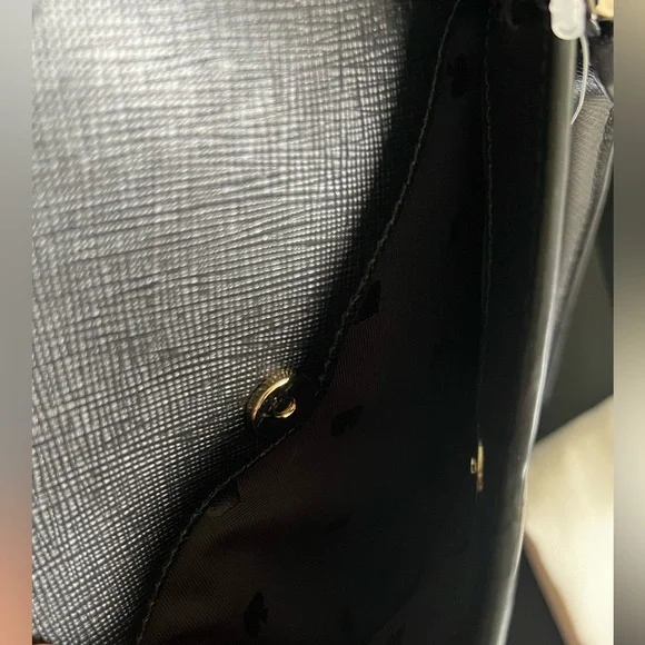 NWT Kate Spade Payton Medium Dome Satchel Bag Black with Crossbody & Dust Bag - Picture 13 of 16